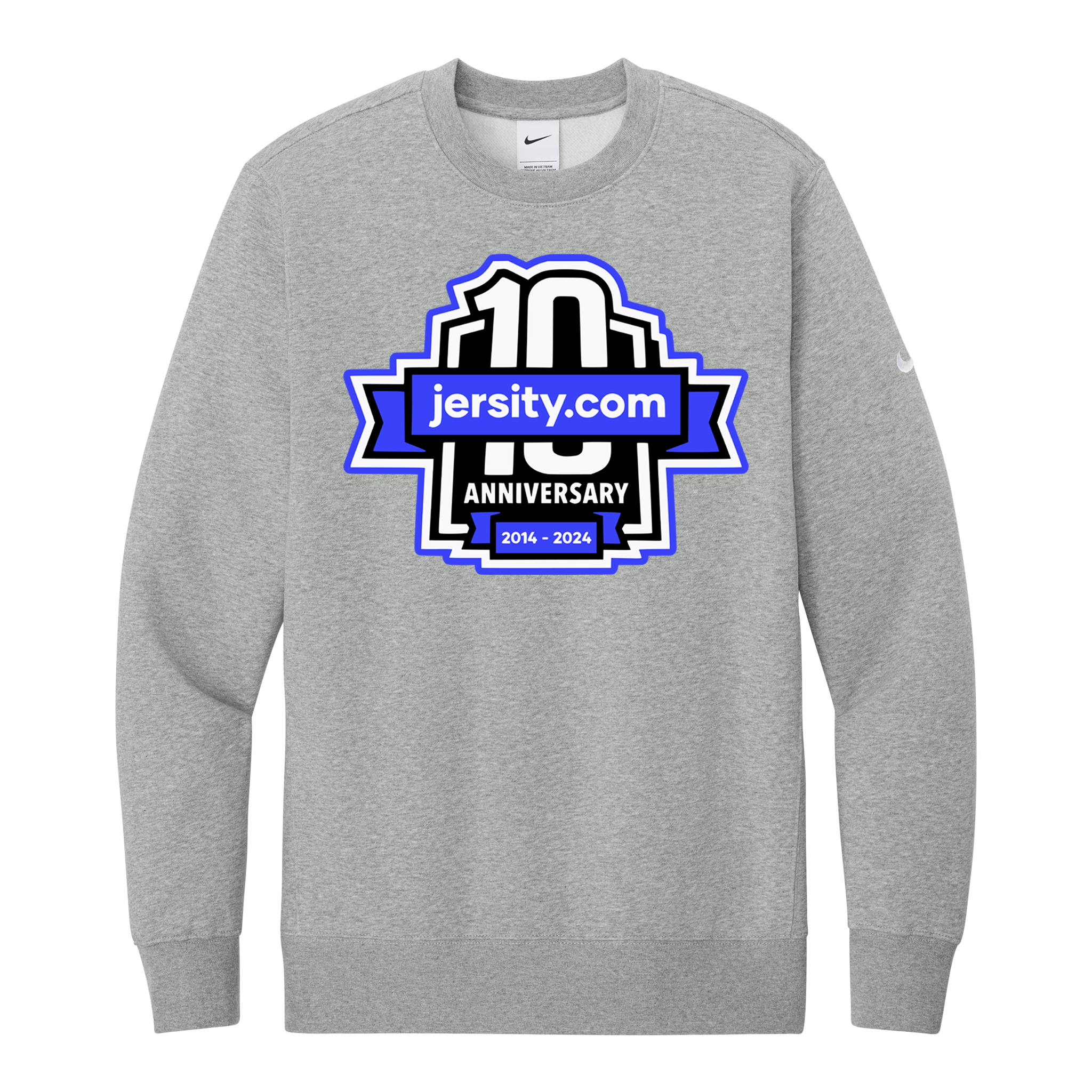 Jersity 10th Anniversary - Nike Club Fleece Sleeve Swoosh Crew