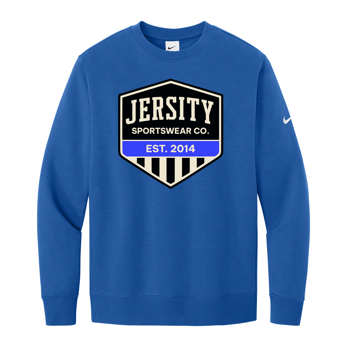 Jersity Vintage Shield - Nike Club Fleece Sleeve Swoosh Crew