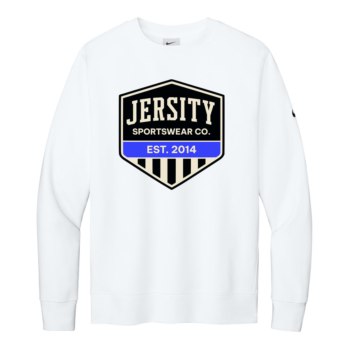 Jersity Vintage Shield - Nike Club Fleece Sleeve Swoosh Crew
