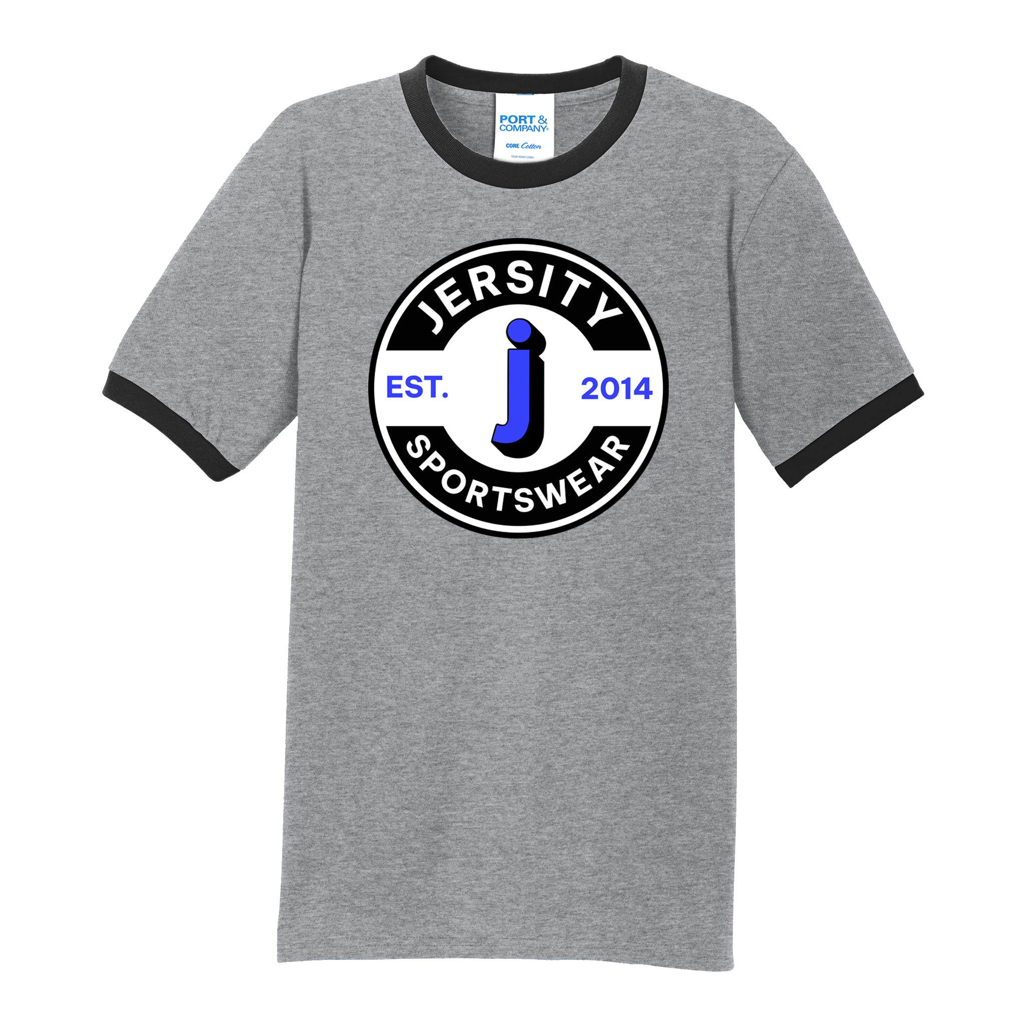 Jersity circle - Port & Co Core Cotton Ringer Tee