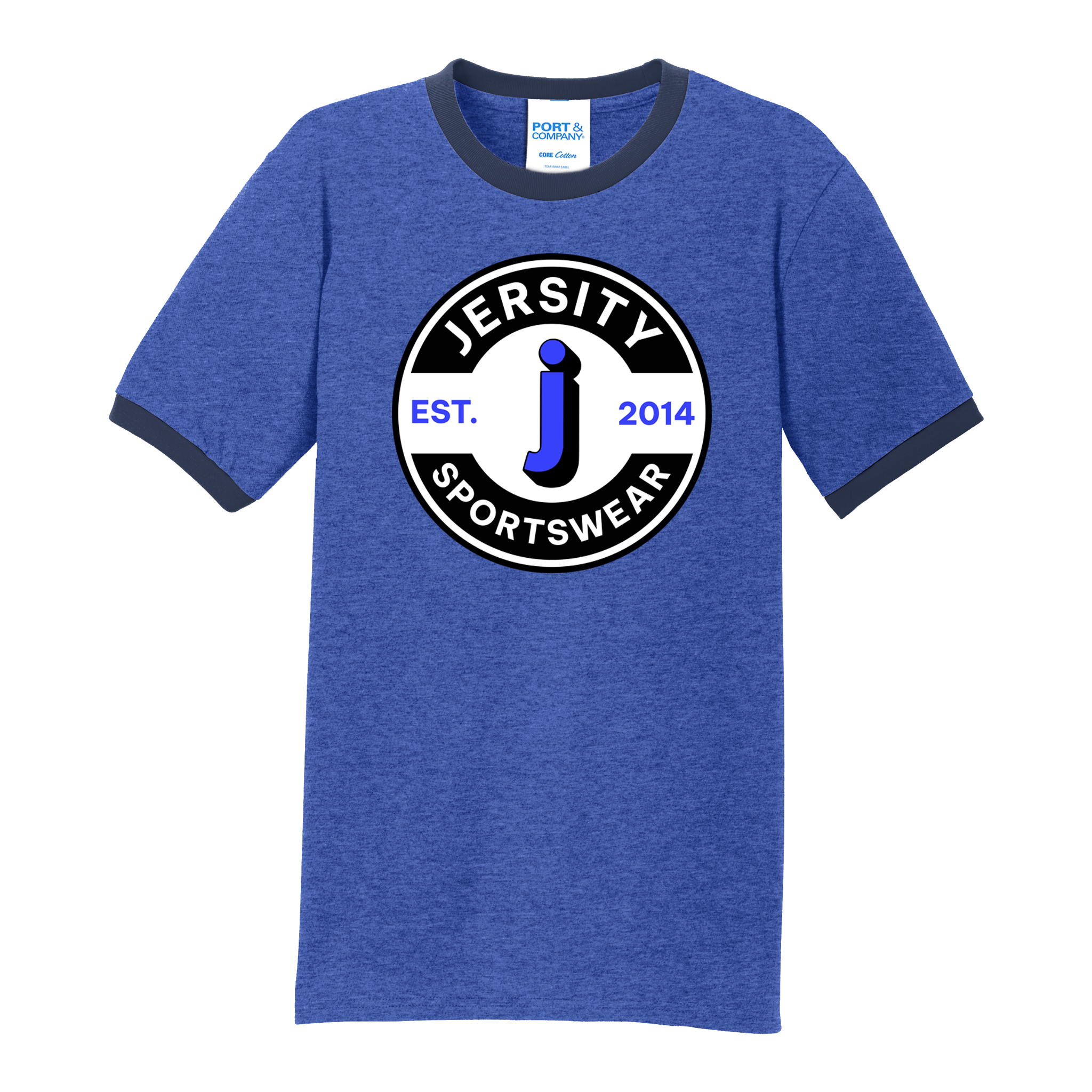 Jersity circle - Port & Co Core Cotton Ringer Tee