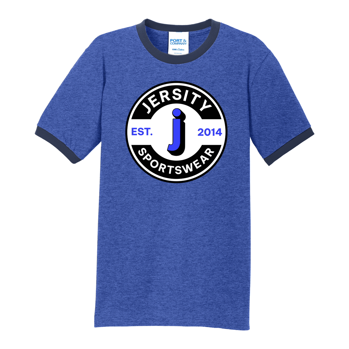 Jersity circle - Port & Co Core Cotton Ringer Tee