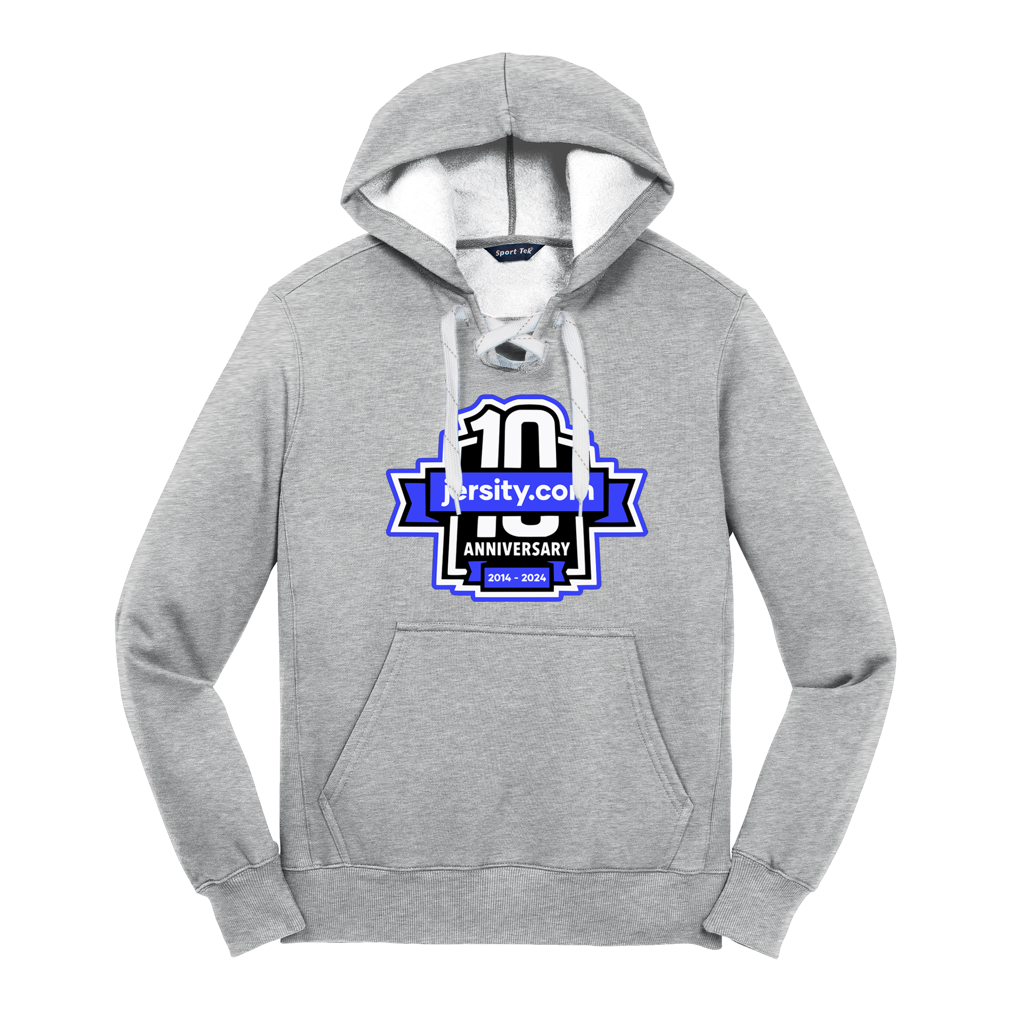 Jersity 10th Anniversary - Sport-Tek Lace Up Pullover Hooded Sweatshirt