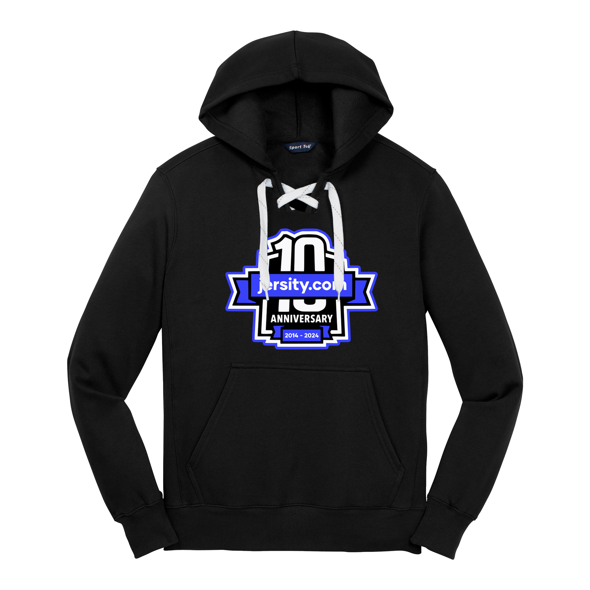 Jersity 10th Anniversary - Sport-Tek Lace Up Pullover Hooded Sweatshirt