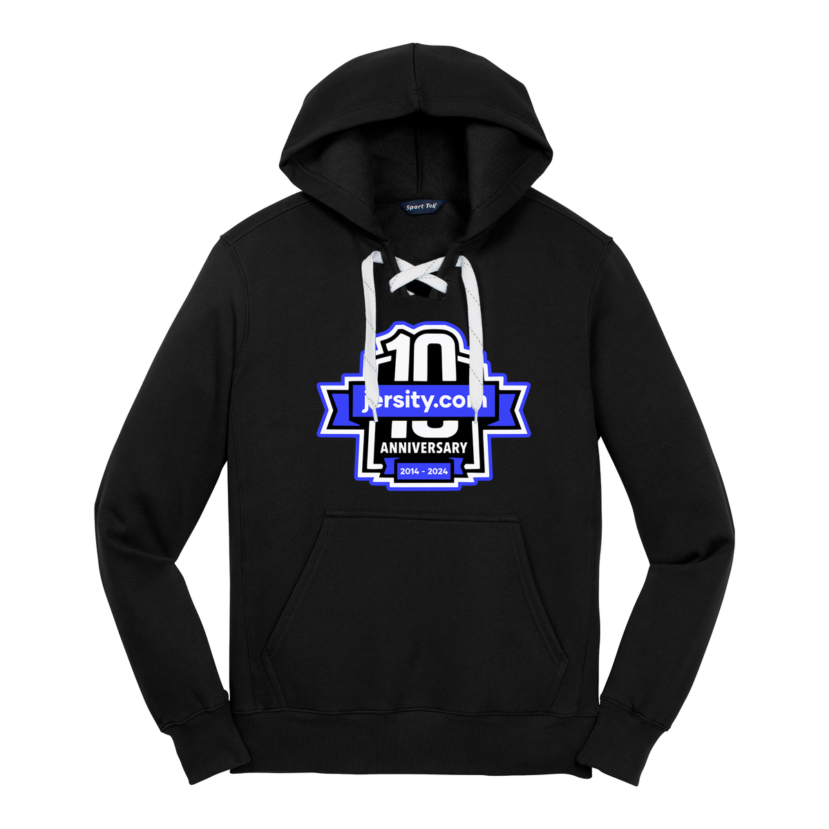 Jersity 10th Anniversary - Sport-Tek Lace Up Pullover Hooded Sweatshirt