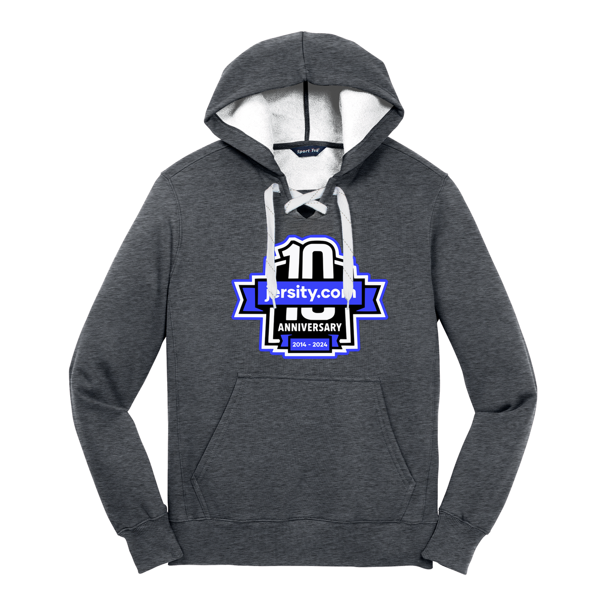 Jersity 10th Anniversary - Sport-Tek Lace Up Pullover Hooded Sweatshirt