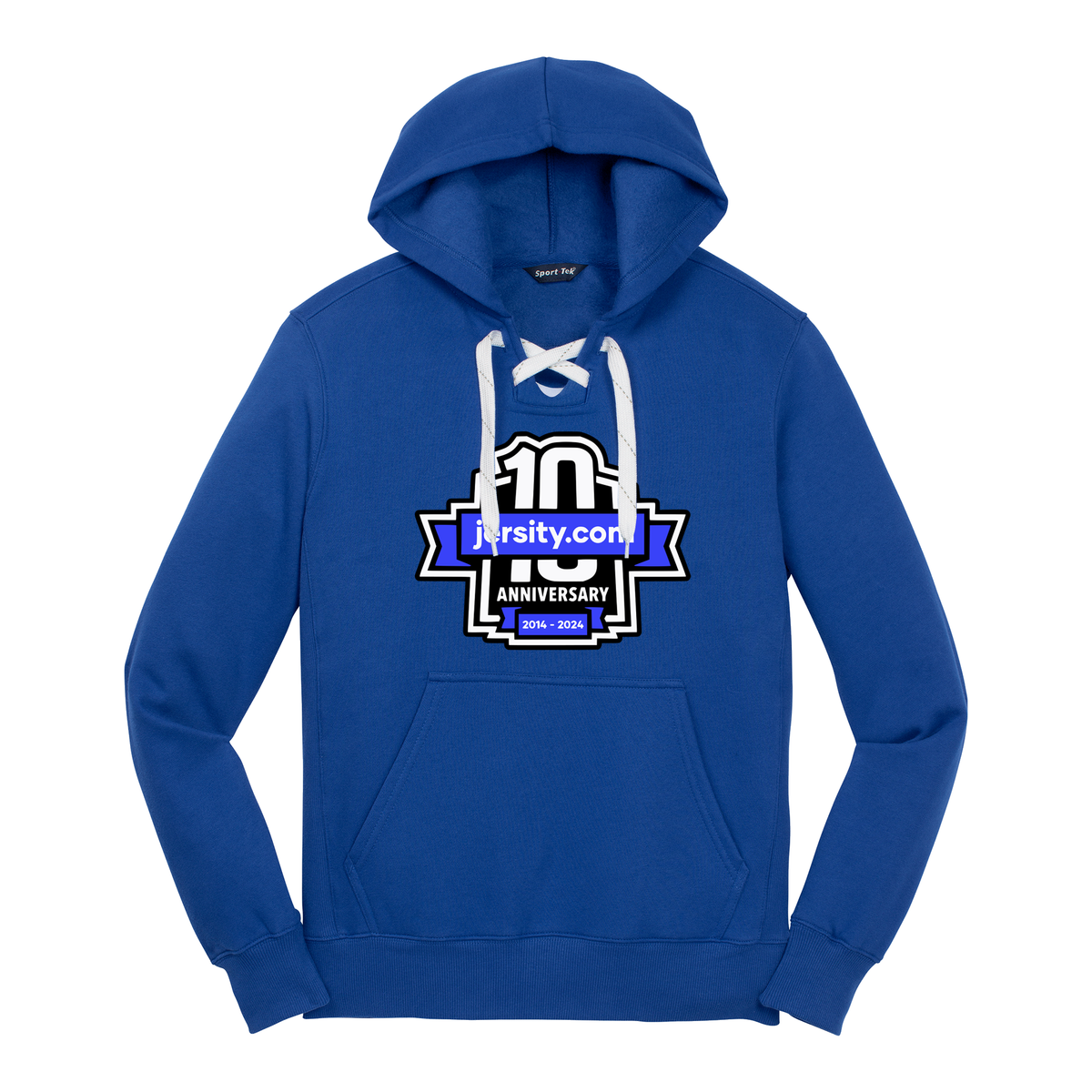 Jersity 10th Anniversary - Sport-Tek Lace Up Pullover Hooded Sweatshirt