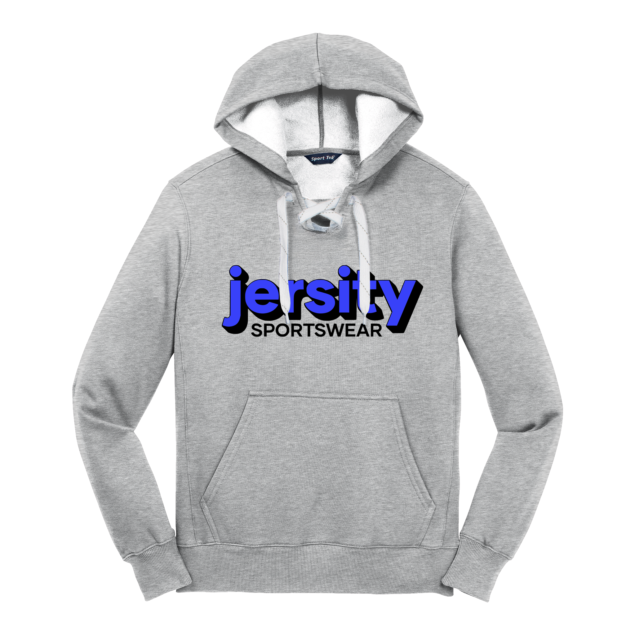 Jersity Wordmark - Sport-Tek Lace Up Pullover Hooded Sweatshirt