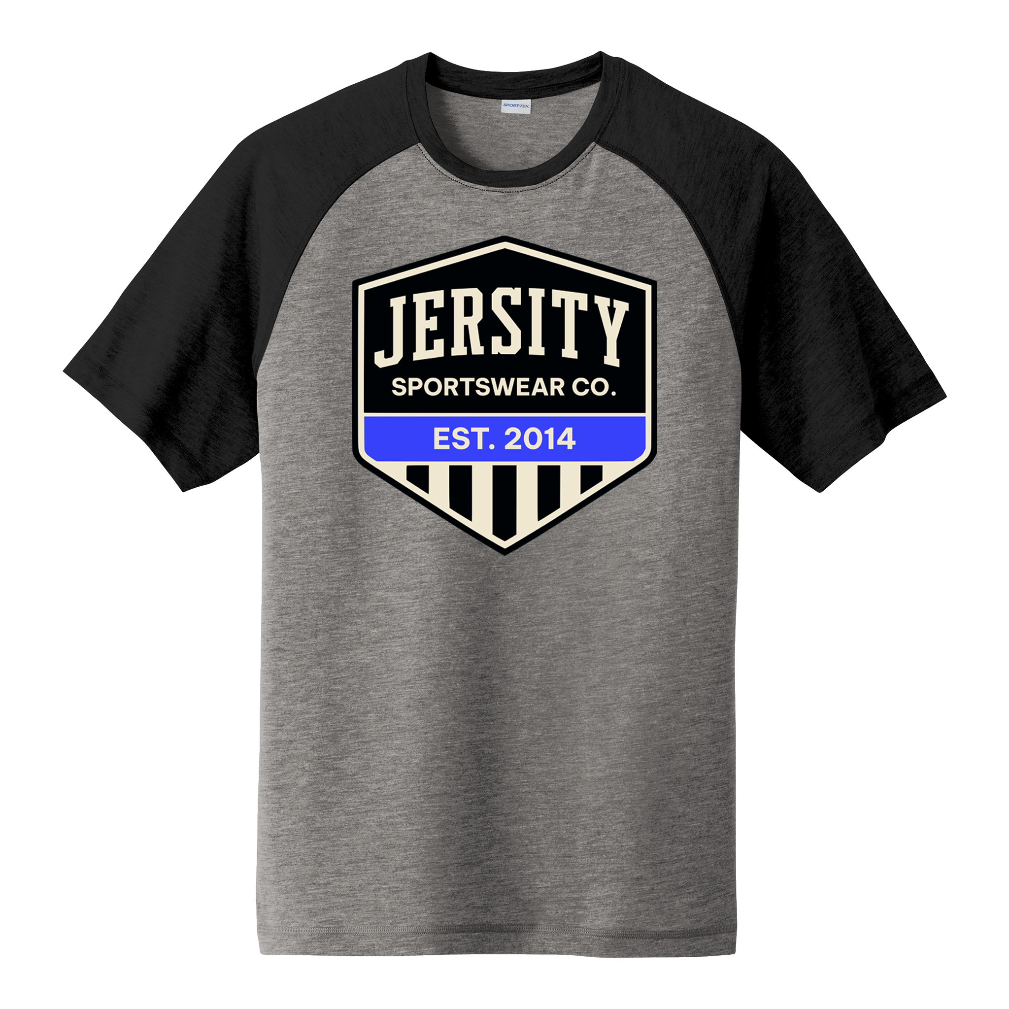 Jersity Vintage Shield - Sport-Tek PosiCharge Tri-Blend Wicking Raglan Tee