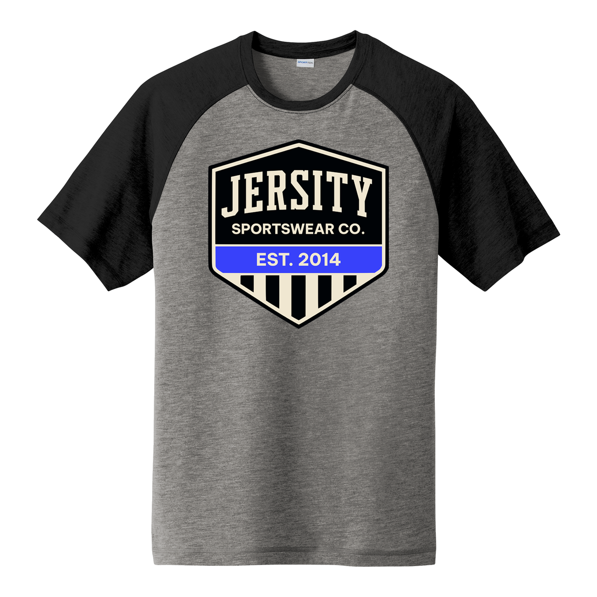 Jersity Vintage Shield - Sport-Tek PosiCharge Tri-Blend Wicking Raglan Tee