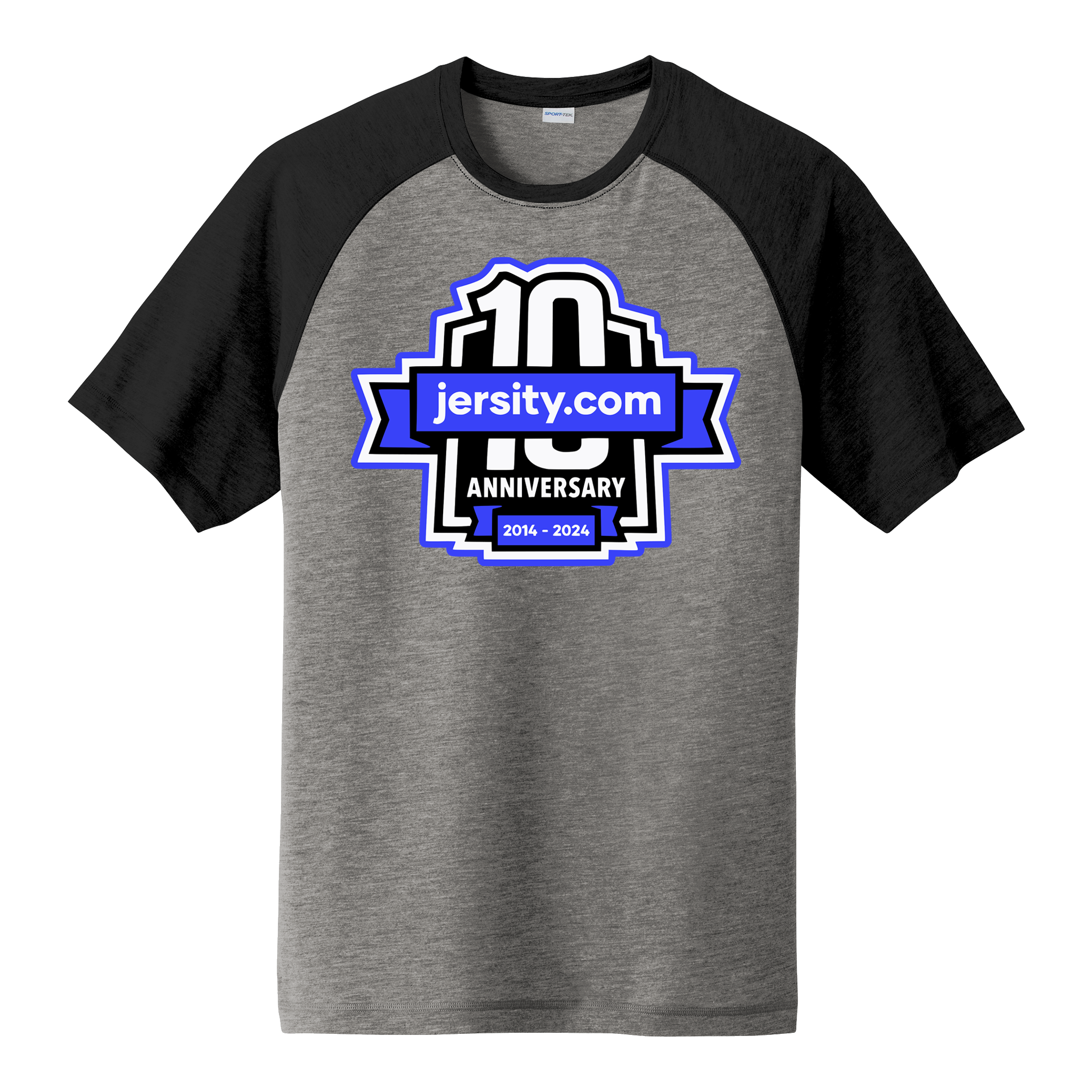 Jersity 10th Anniversary - Sport-Tek PosiCharge Tri-Blend Wicking Raglan Tee