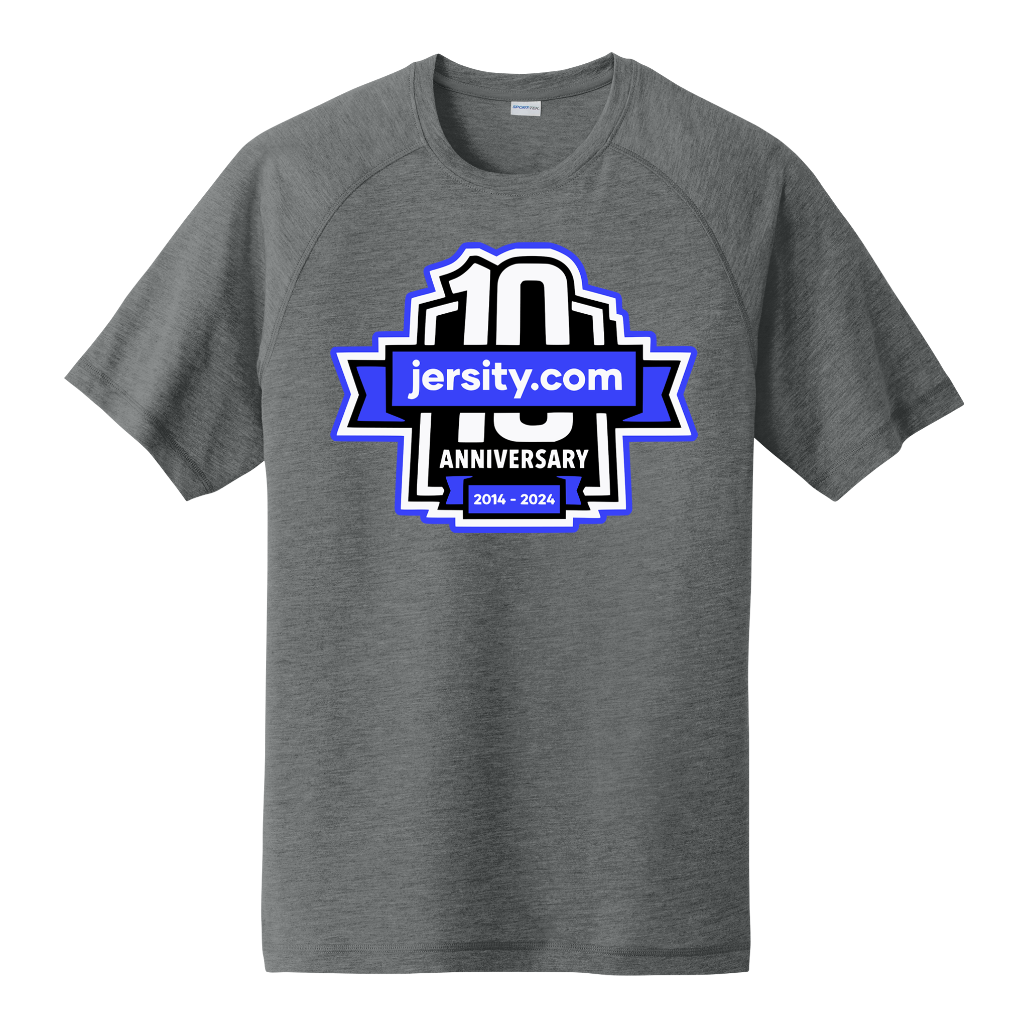 Jersity 10th Anniversary - Sport-Tek PosiCharge Tri-Blend Wicking Raglan Tee