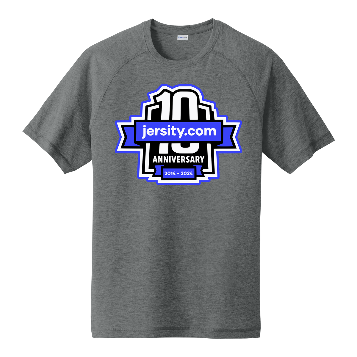Jersity 10th Anniversary - Sport-Tek PosiCharge Tri-Blend Wicking Raglan Tee