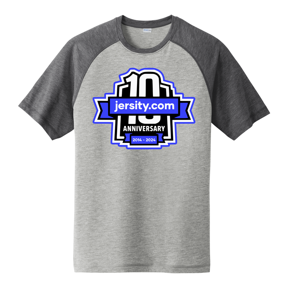 Jersity 10th Anniversary - Sport-Tek PosiCharge Tri-Blend Wicking Raglan Tee