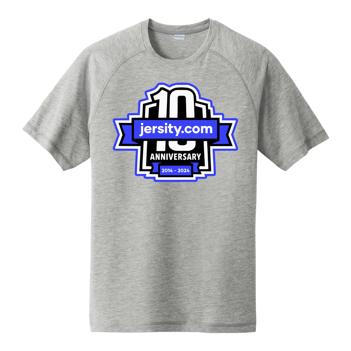 Jersity 10th Anniversary - Sport-Tek PosiCharge Tri-Blend Wicking Raglan Tee