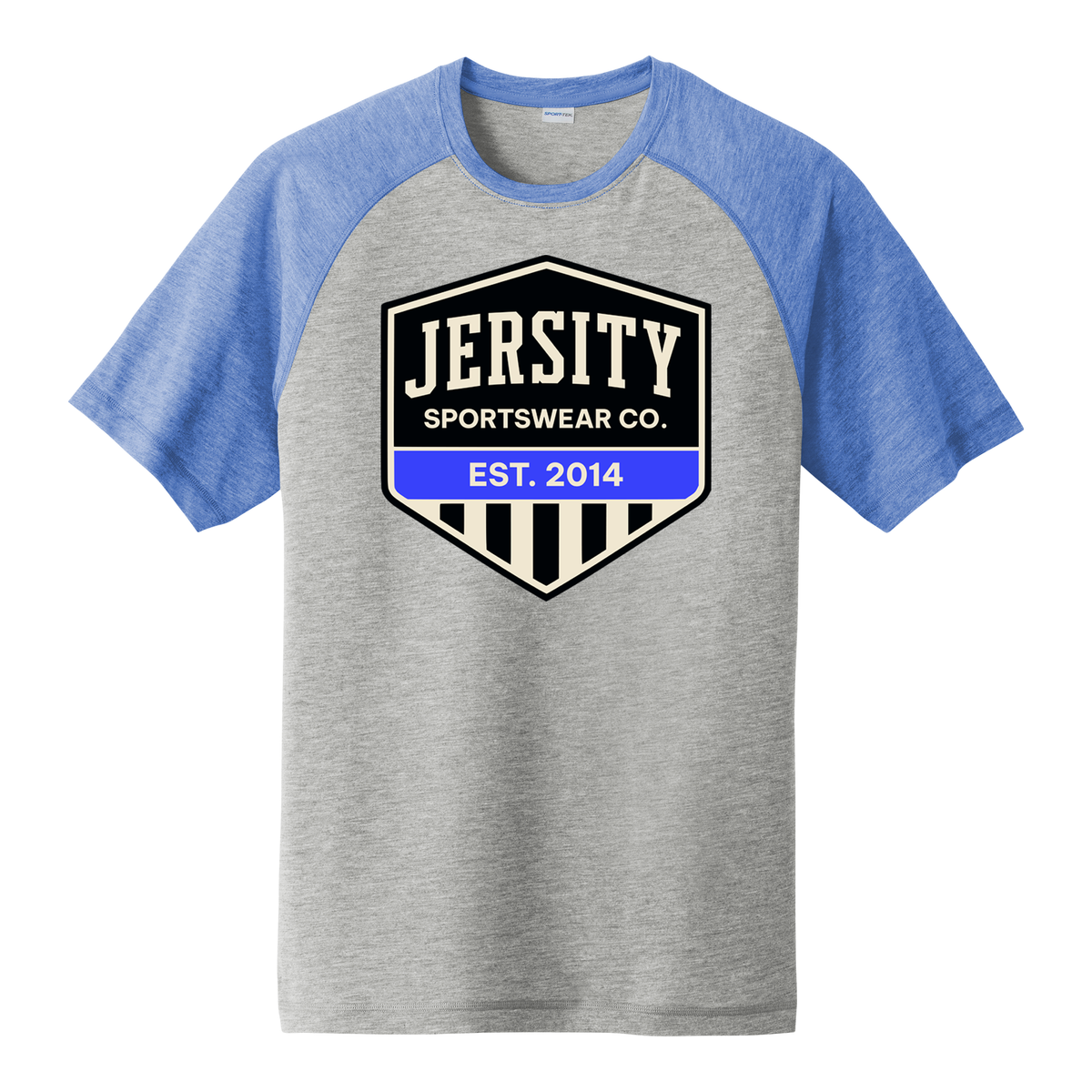 Jersity Vintage Shield - Sport-Tek PosiCharge Tri-Blend Wicking Raglan Tee