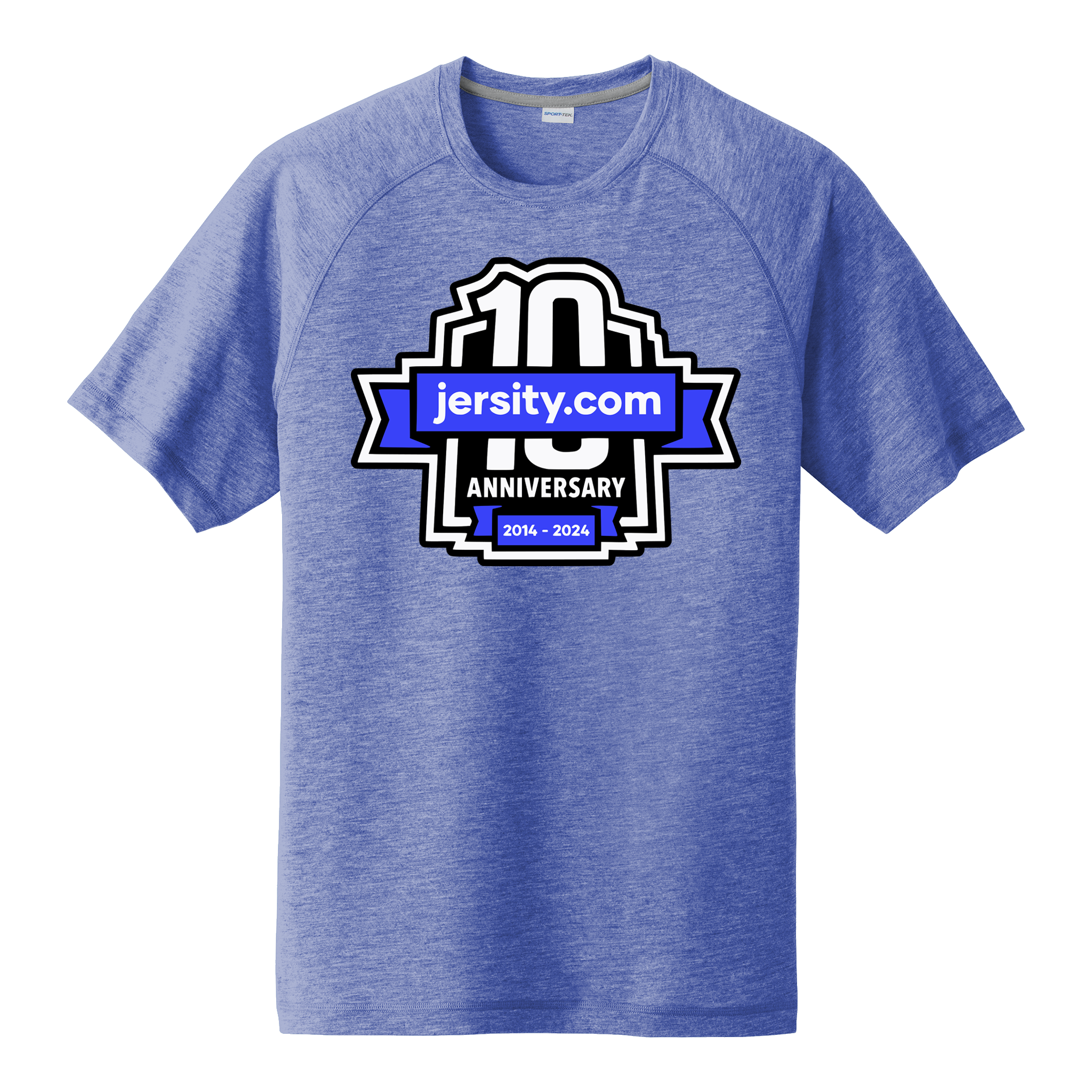 Jersity 10th Anniversary - Sport-Tek PosiCharge Tri-Blend Wicking Raglan Tee