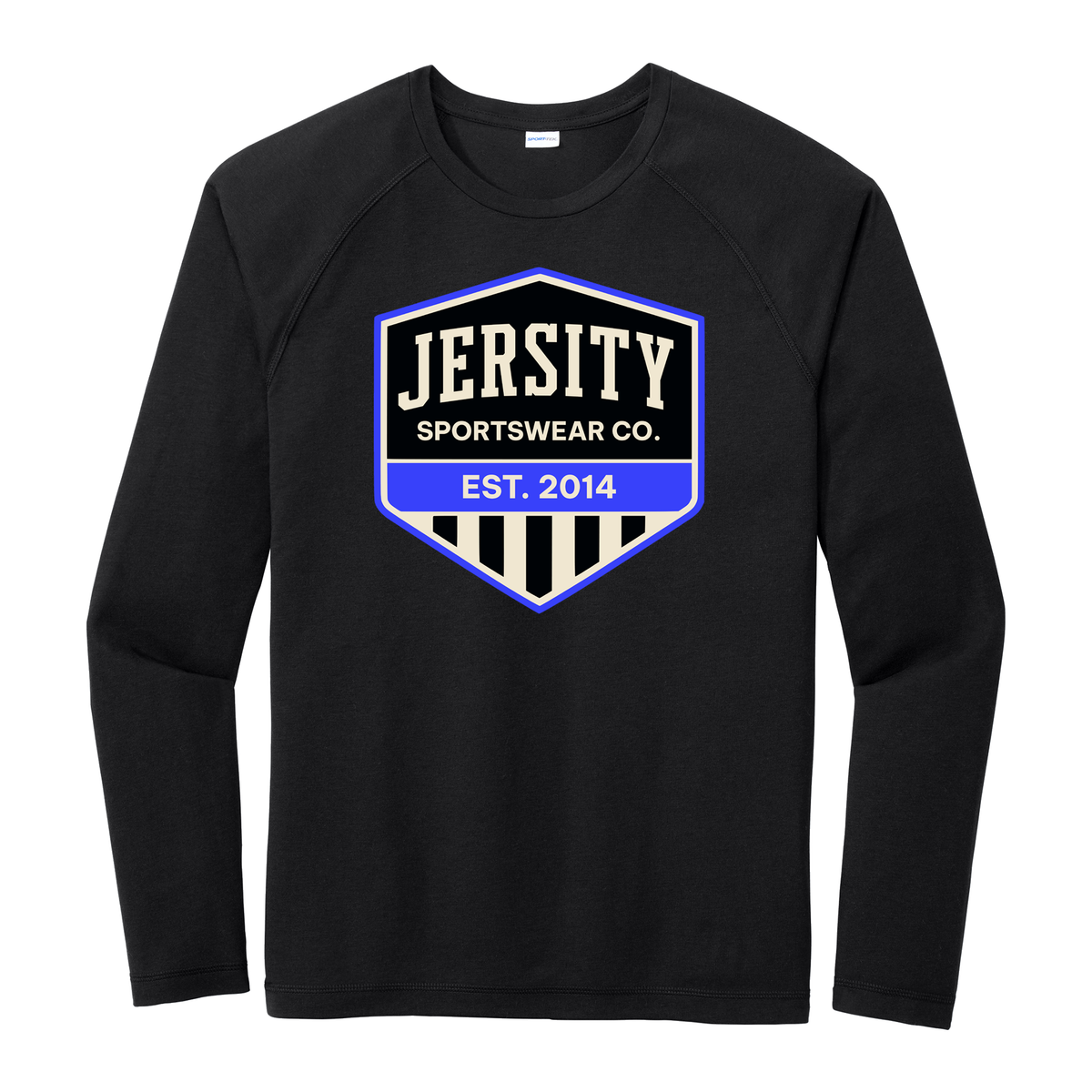 Jersity Vintage Shield - Sport-Tek PosiCharge Long Sleeve Tri-Blend Wicking Raglan Tee