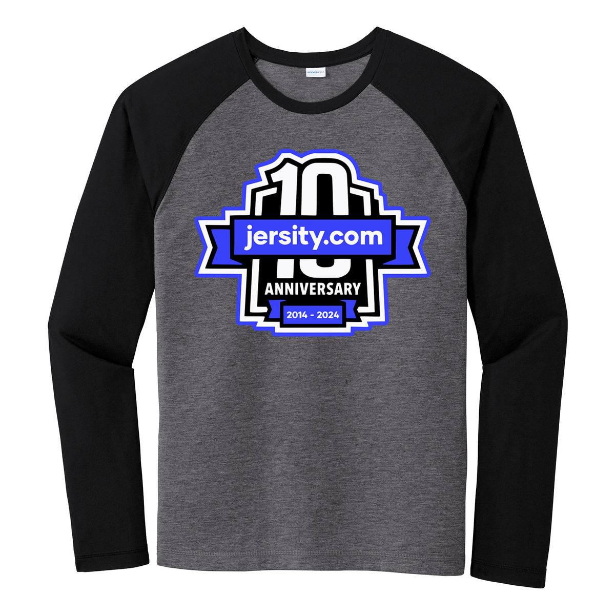 Jersity 10th Anniversary - Sport-Tek PosiCharge Long Sleeve Tri-Blend Wicking Raglan Tee