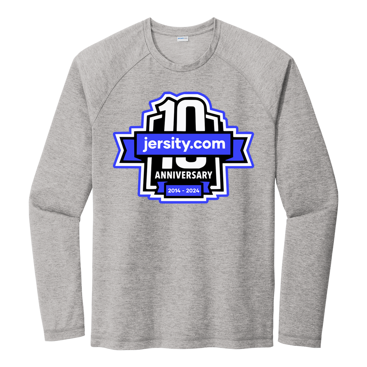 Jersity 10th Anniversary - Sport-Tek PosiCharge Long Sleeve Tri-Blend Wicking Raglan Tee
