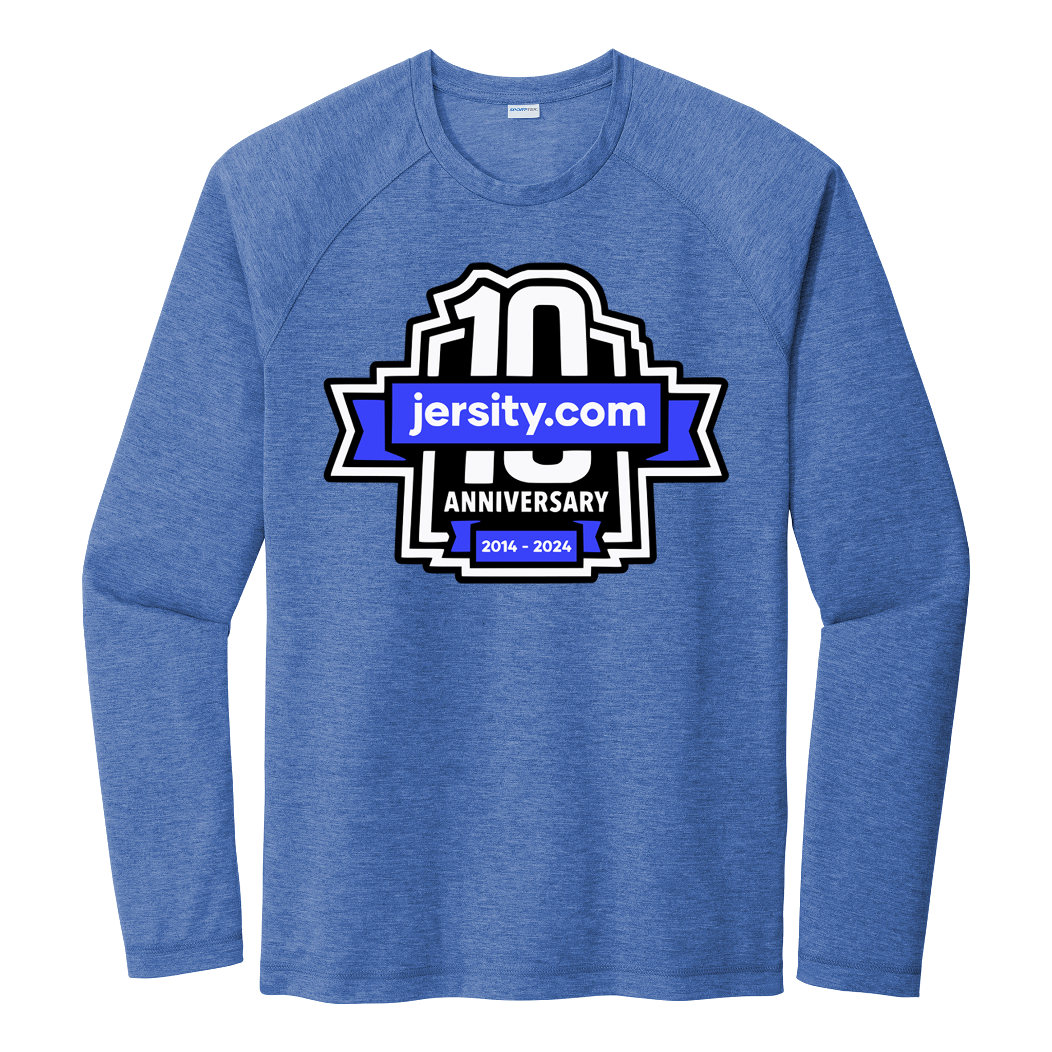 Jersity 10th Anniversary - Sport-Tek PosiCharge Long Sleeve Tri-Blend Wicking Raglan Tee