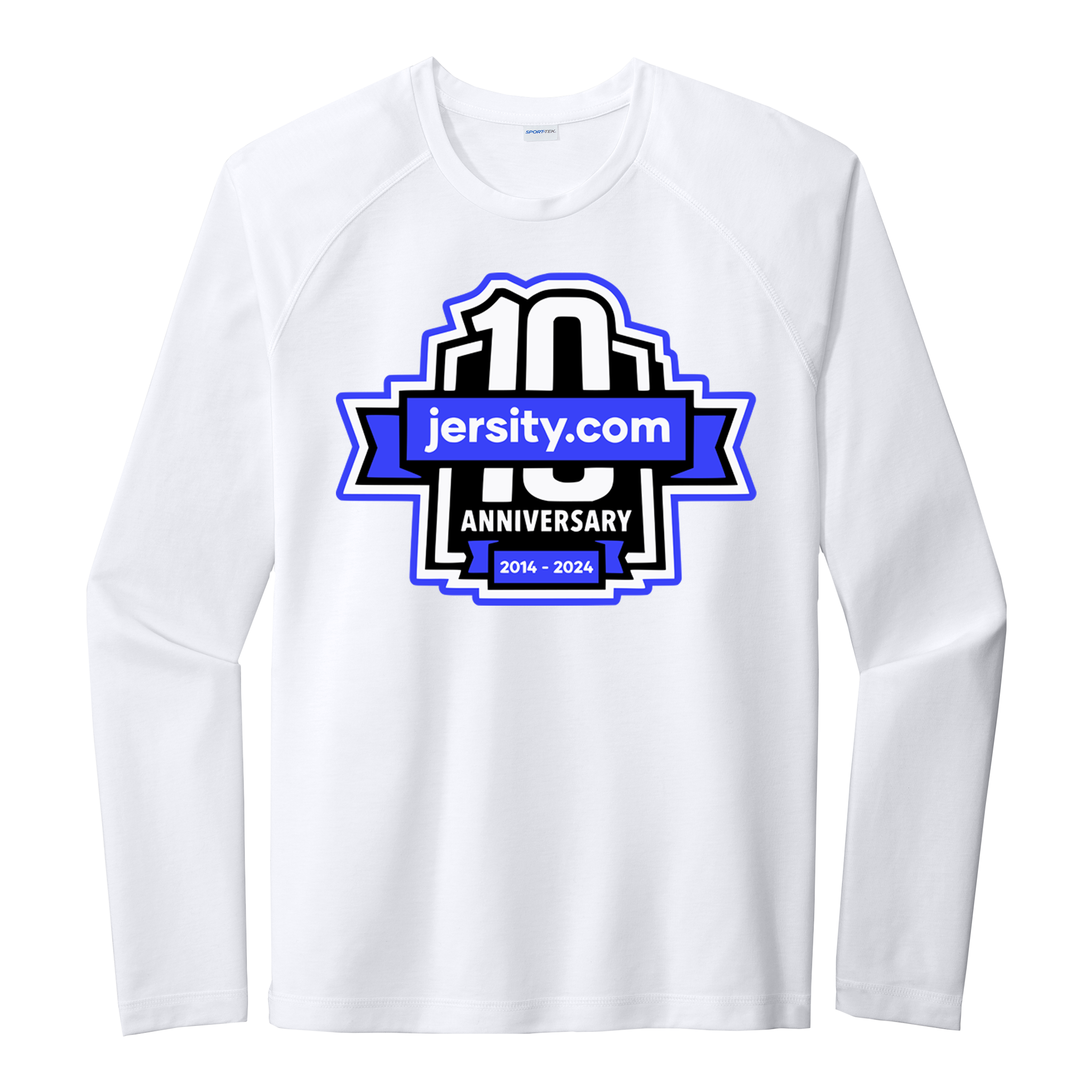 Jersity 10th Anniversary - Sport-Tek PosiCharge Long Sleeve Tri-Blend Wicking Raglan Tee