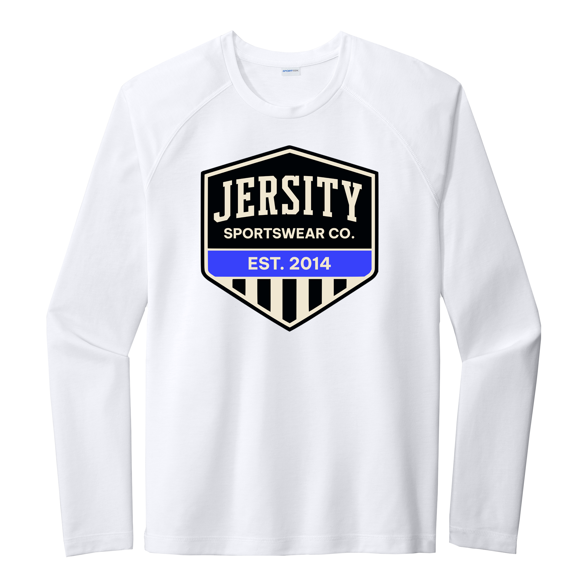Jersity Vintage Shield - Sport-Tek PosiCharge Long Sleeve Tri-Blend Wicking Raglan Tee