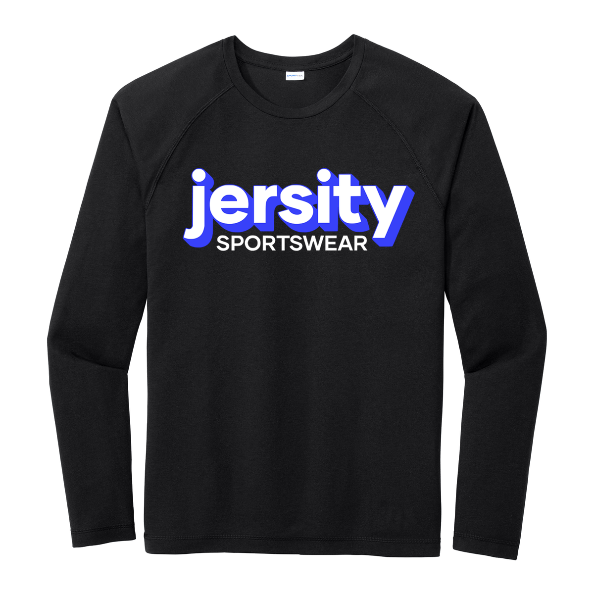 Jersity Wordmark - Sport-Tek PosiCharge Long Sleeve Tri-Blend Wicking Raglan Tee