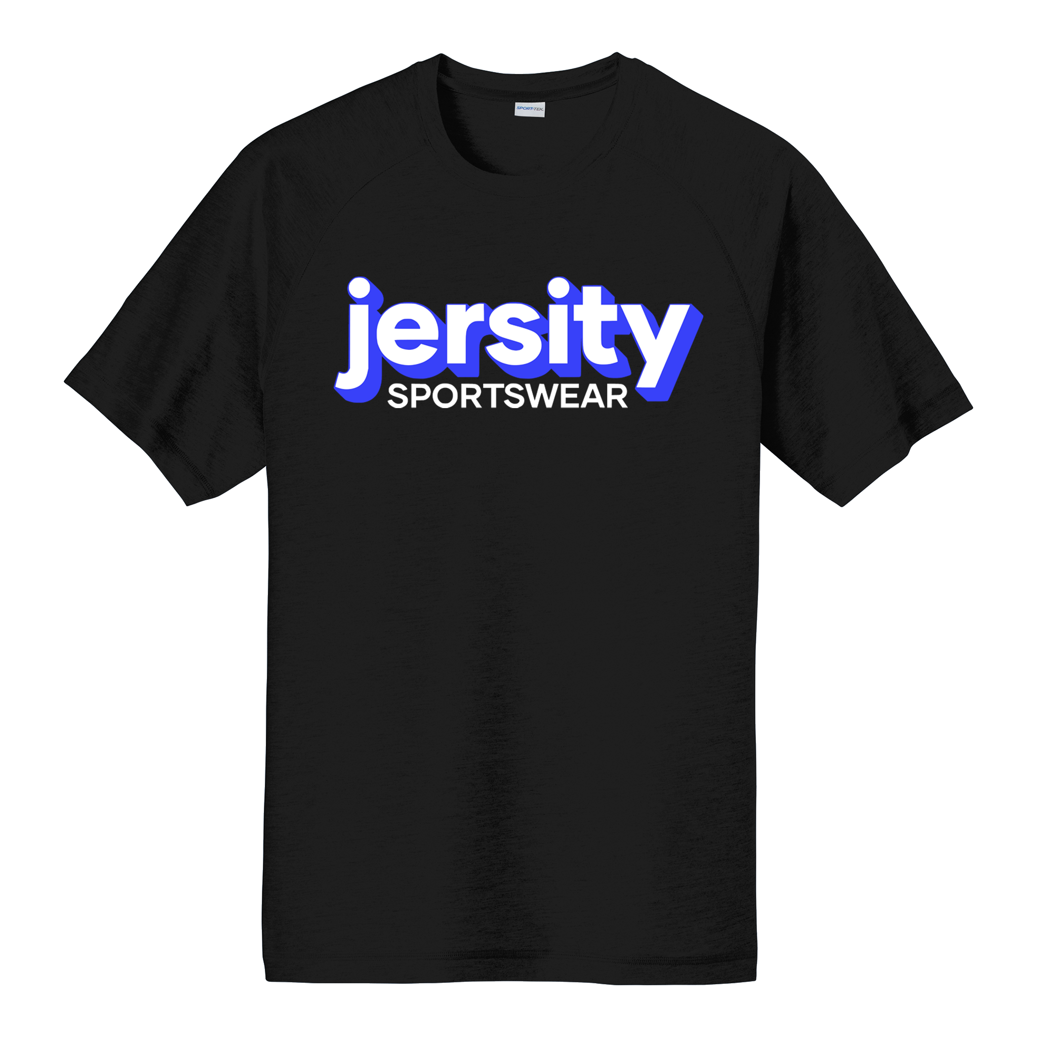 Jersity Wordmark - Sport-Tek PosiCharge Tri-Blend Wicking Raglan Tee