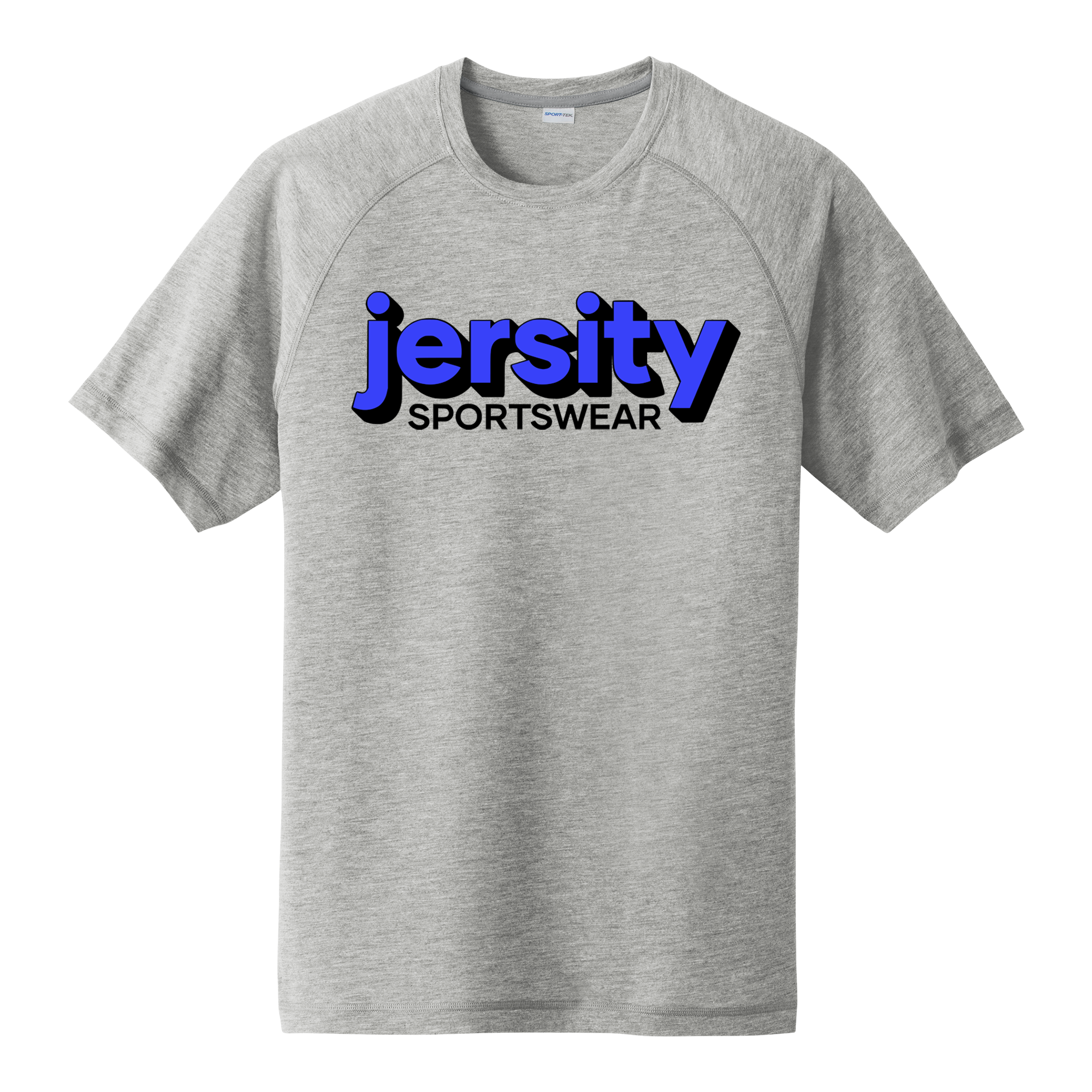 Jersity Wordmark - Sport-Tek PosiCharge Tri-Blend Wicking Raglan Tee