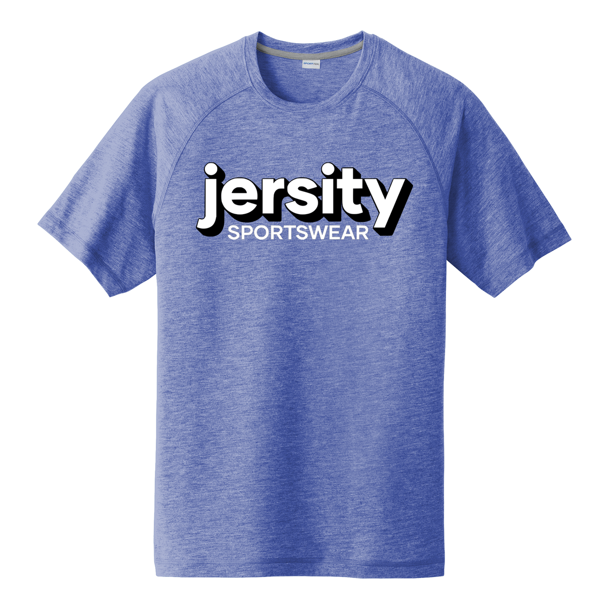 Jersity Wordmark - Sport-Tek PosiCharge Tri-Blend Wicking Raglan Tee