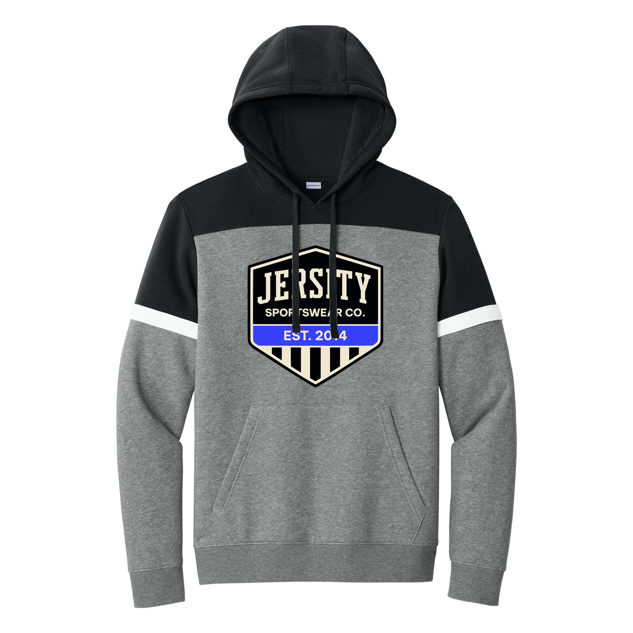 Jersity Vintage Shield - Sport-Tek Drive Fleece Colorblock Hoodie