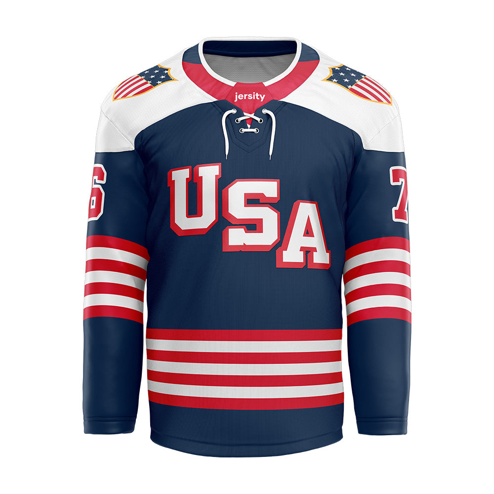 USA Classic Blue Hockey Jersey