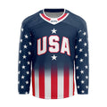 USA Stars & Stripes Blue Hockey Jersey