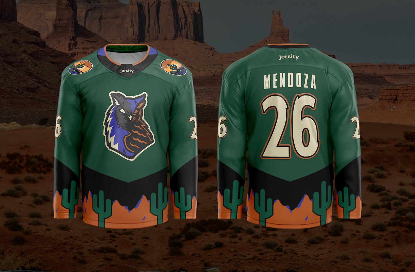 Cave Creek Owls Hockey Go Retro